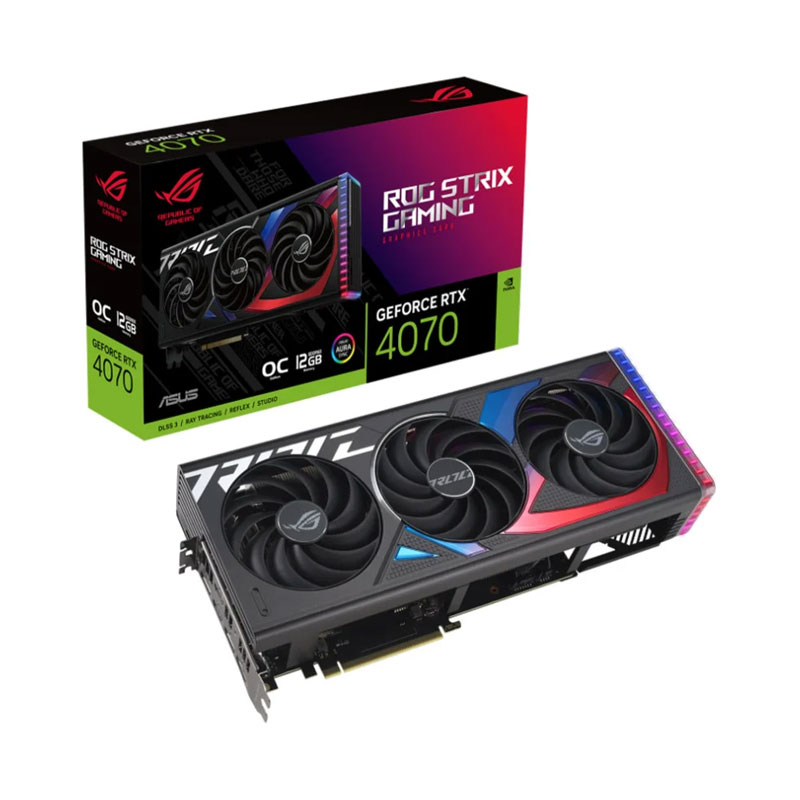 کارت گرافیک ایسوس مدل ASUS ROG Strix RTX4070 O12G 12GB کارت گرافیک ایسوس مدل ASUS ROG Strix RTX4070 O12G 12GB
