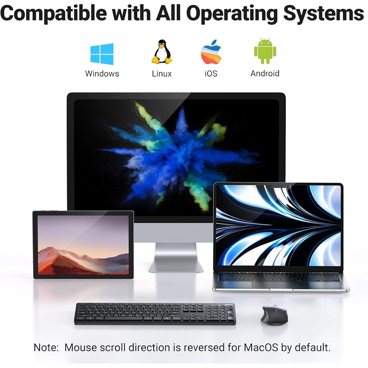 کیبورد و ماوس یوگرین مدل UGreen MK006-15659 کیبورد و ماوس یوگرین مدل UGreen MK006-15659