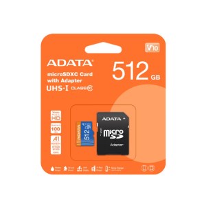 کارت حافظه میکرو اس دی ای دیتا مدل ADATA Premier MicroSDXC +ADP V10 R100 W25 512GB کارت حافظه میکرو اس دی ای دیتا مدل ADATA Premier MicroSDXC +ADP V10 R100 W25 512GB