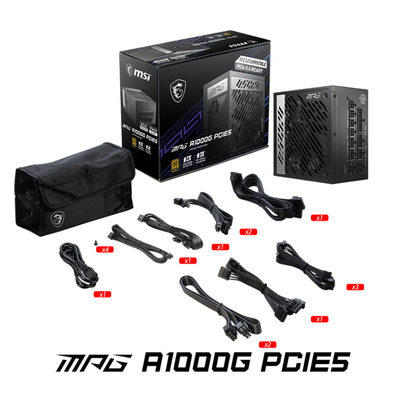 منبع تغذیه کامپیوتر ام اس آی مدل MSI MPG A1000G PCIE5 1000W منبع تغذیه کامپیوتر ام اس آی مدل MSI MPG A1000G PCIE5 1000W