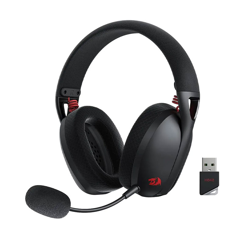 هدست گیمینگ بی سیم ردراگون مدل Redragon Ire PRO H848 هدست گیمینگ بی سیم ردراگون مدل Redragon Ire PRO H848