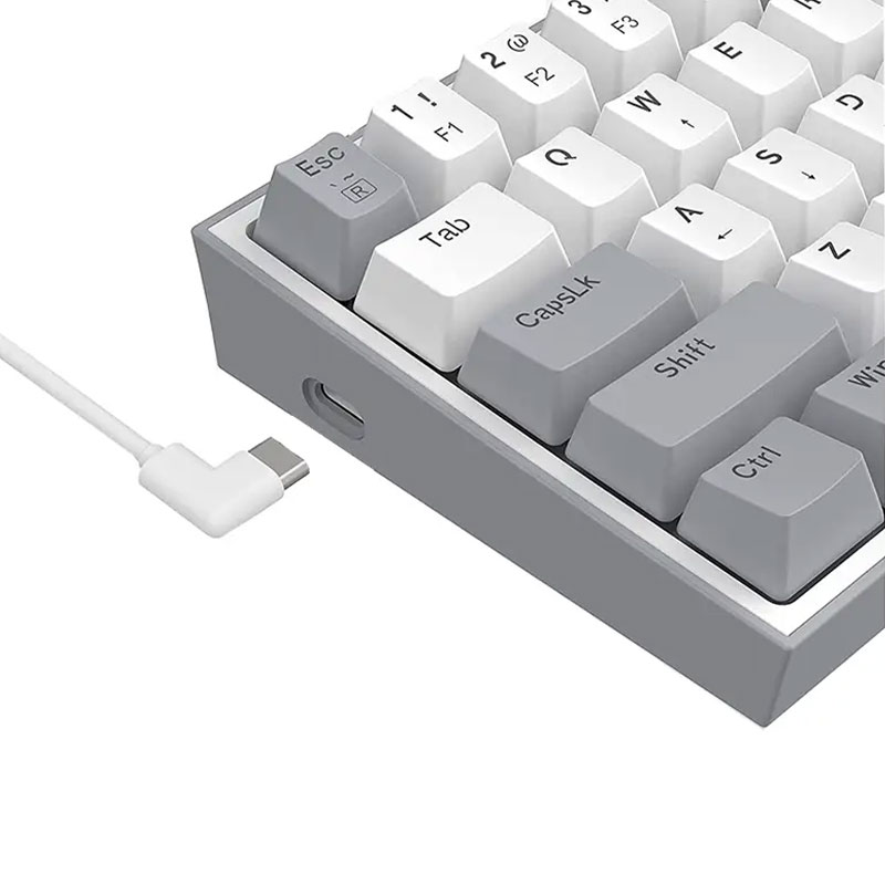 کیبورد با سیم گیمینگ ردراگون مدل Redragon FIZZ K617 RGB White-Grey کیبورد با سیم گیمینگ ردراگون مدل Redragon FIZZ K617 RGB White-Grey