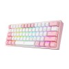 کیبورد با سیم گیمینگ ردراگون مدل Redragon FIZZ K617 RGB White-Pink