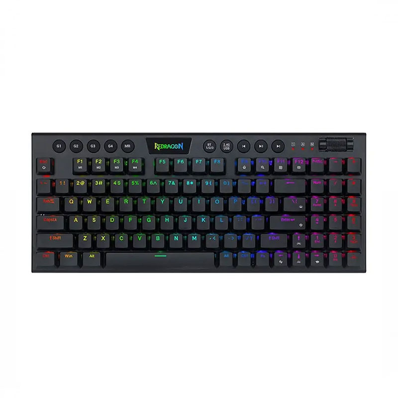 کیبورد با سیم گیمینگ ردراگون مدل Redragon Yi K625P-KB | نورپردازی RGB و کلیدهای مکانیکی | خرید آنلاین کیبورد با سیم گیمینگ ردراگون مدل Redragon Yi K625P-KB