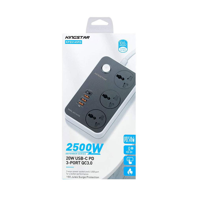 چند راهی برق کینگ استار مدل King Star KPS5145PD چند راهی برق کینگ استار مدل King Star KPS5145PD