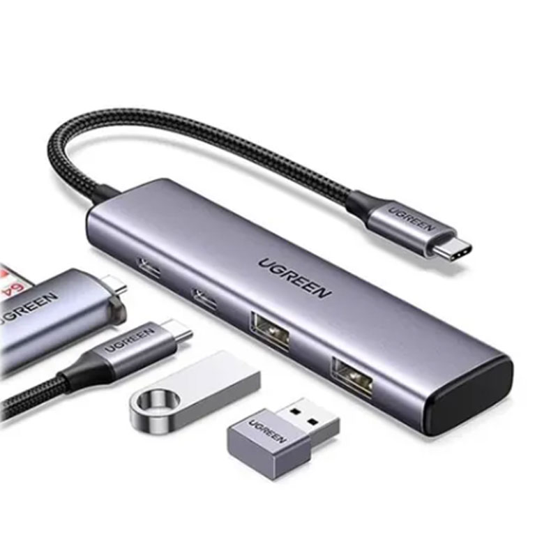 هاب 4 پورت USB Type-C یوگرین مدل UGreen CM473-15395 هاب 4 پورت USB Type-C یوگرین مدل UGreen CM473-15395