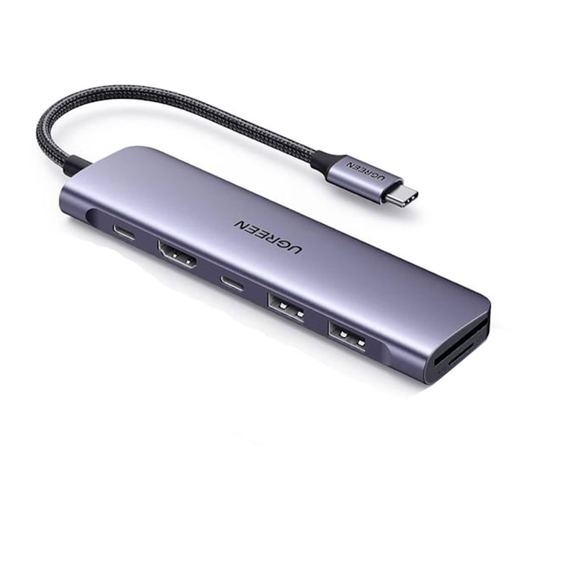 هاب 7 پورت USB Type-C یوگرین مدل UGreen CM195-15214 | هاب اکسترنال با پورتهای USB-A و USB-C، بدون نیاز به آداپتور    هاب 7 پورت USB Type-C یوگرین مدل UGreen CM195-15214