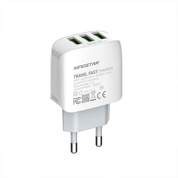 شارژر دیواری کینگ استار مدل King Star KW163C 17W شارژر دیواری کینگ استار مدل King Star KW163C 17W