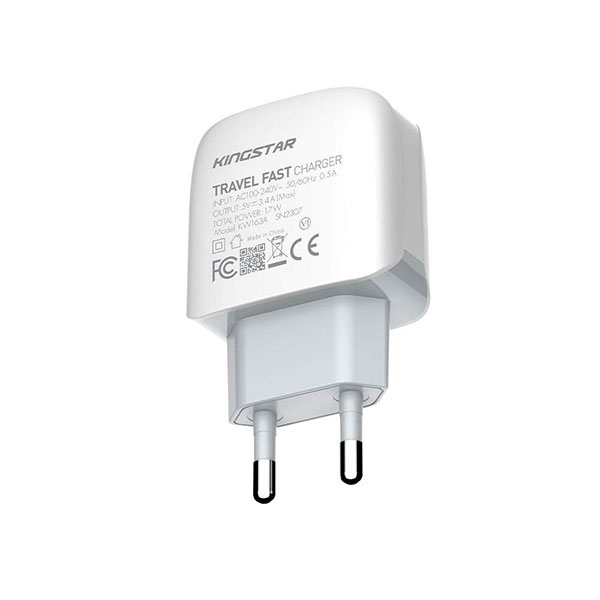 شارژر دیواری کینگ استار مدل King Star KW163C 17W شارژر دیواری کینگ استار مدل King Star KW163C 17W