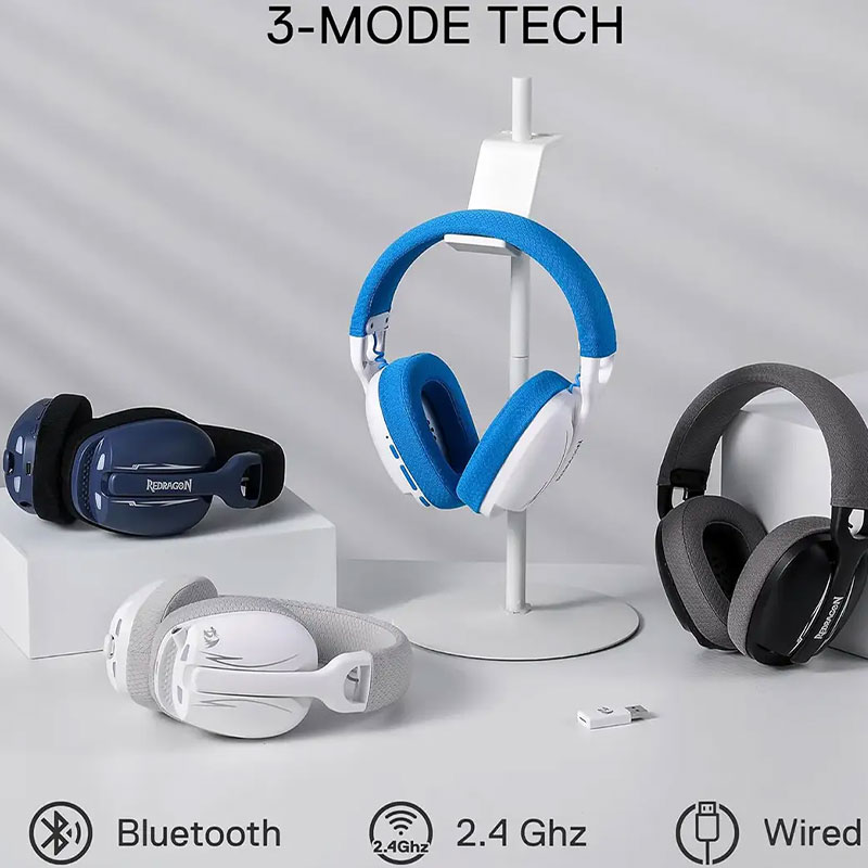 هدست گیمینگ بی سیم ردراگون مدل Redragon SKULD PRO H878 BG هدست گیمینگ بی سیم ردراگون مدل Redragon SKULD PRO H878 BG