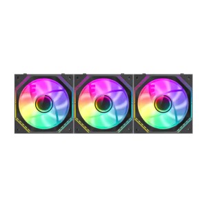 پک 3 تایی فن کیس گیم مکس مدل GameMax FN12A S3I-R Reverse پک 3 تایی فن کیس گیم مکس مدل GameMax FN12A S3I-R Reverse