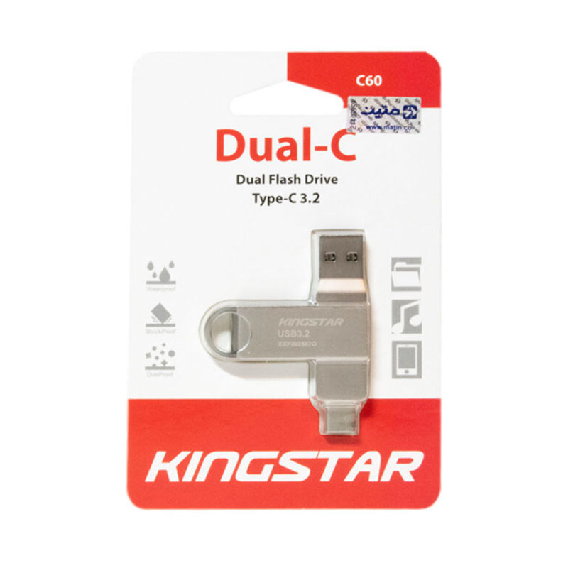 فلش Type-C OTG کینگ استار مدل King Star Dual C60 32GB فلش Type-C OTG کینگ استار مدل King Star Dual C60 32GB