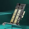 مبدل M.2 SATA + M.2 NVMe به PCIe 3.0X4 یوگرین مدل UGreen CM302-70504 مبدل M.2 SATA + M.2 NVMe به PCIe 3.0X4 یوگرین مدل UGreen CM302-70504