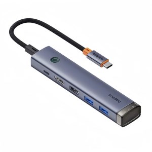 هاب 6 پورت USB Type-C بیسوس مدل Baseus UltraJoy Series (BS-OH166) هاب 6 پورت USB Type-C بیسوس مدل Baseus UltraJoy Series (BS-OH166)