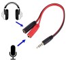کابل 1 به 2 صدا AUX جک 3.5 میلیمتری