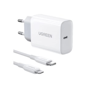 شارژر دیواری یوگرین مدل UGreen CD137-50698 20W همراه با کابل USB-C to Lightning شارژر دیواری یوگرین مدل UGreen CD137-50698 20W همراه با کابل USB-C to Lightning
