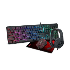 باندل گیمینگ هدست و کیبورد و ماوس و ماوس پد ردراگون مدل Redragon S107P BA