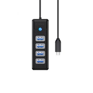 هاب ۴ پورت USB Type-C اوریکو مدل ORICO PW4U-C3-18-BK-EP