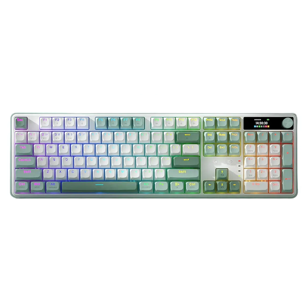 کیبورد باسیم/بی سیم گیمینگ ردراگون مدل Redragon WYVERN LCD Pro K761WG RGB