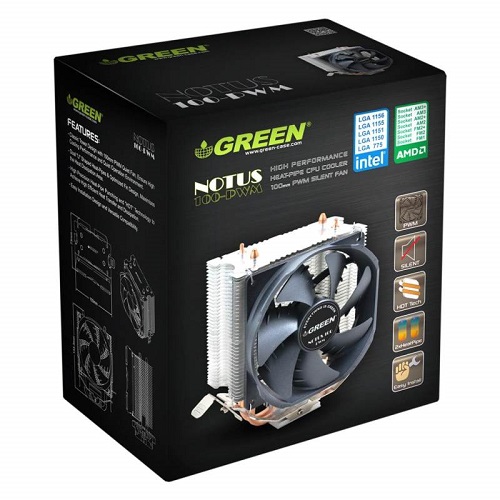 خنک کننده پردازنده گرین مدل NOTUS 100 - PWM خنک کننده پردازنده گرین مدل NOTUS 100 - PWM